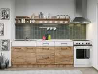 Set Mobila Bucatarie Gastro 200 Alb/Stejar – C22