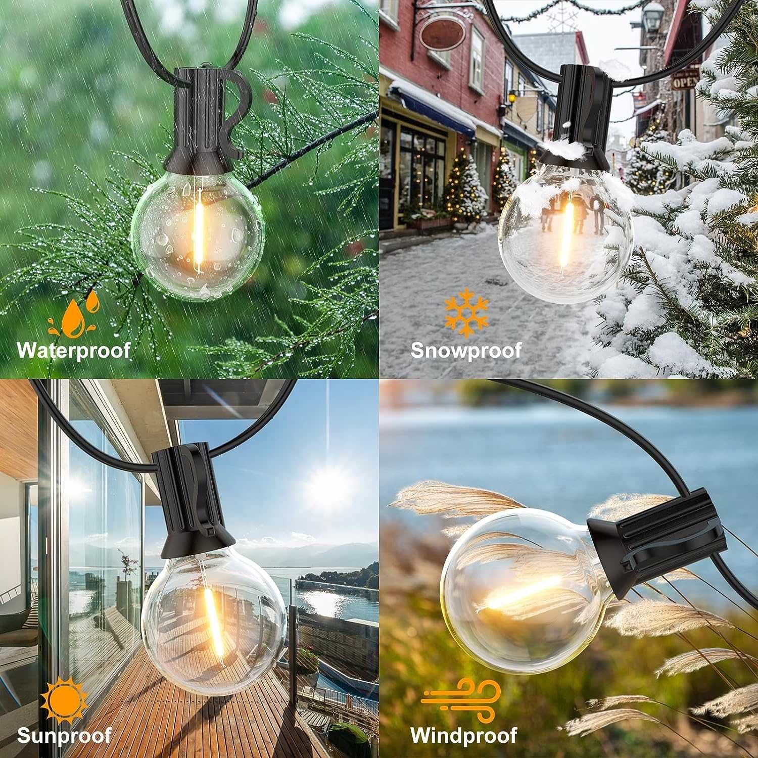 15 метра LED гирлянд за градина/заведение/тераса 220V