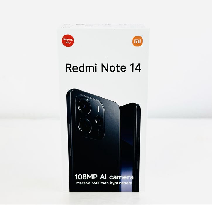 НОВ! Xiaomi Redmi Note 14 256GB 8RAM Black 2г. Гаранция!