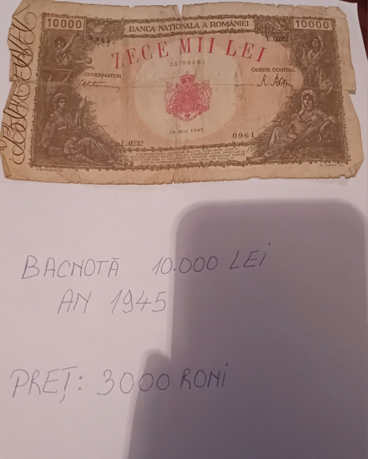 Bacnote vechi românești