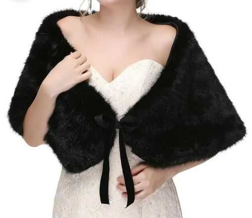 Меховая накидка на платье - Болеро