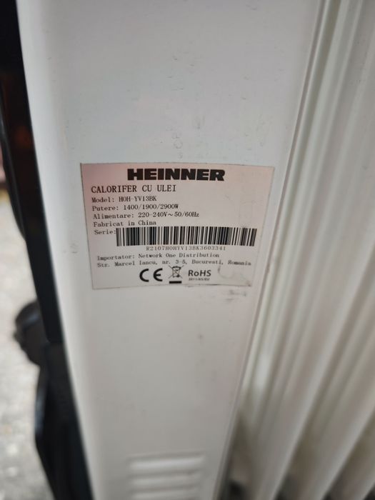 Calorifer electric cu ulei Heinner, 220v, 2900w,12 elemenți,functional
