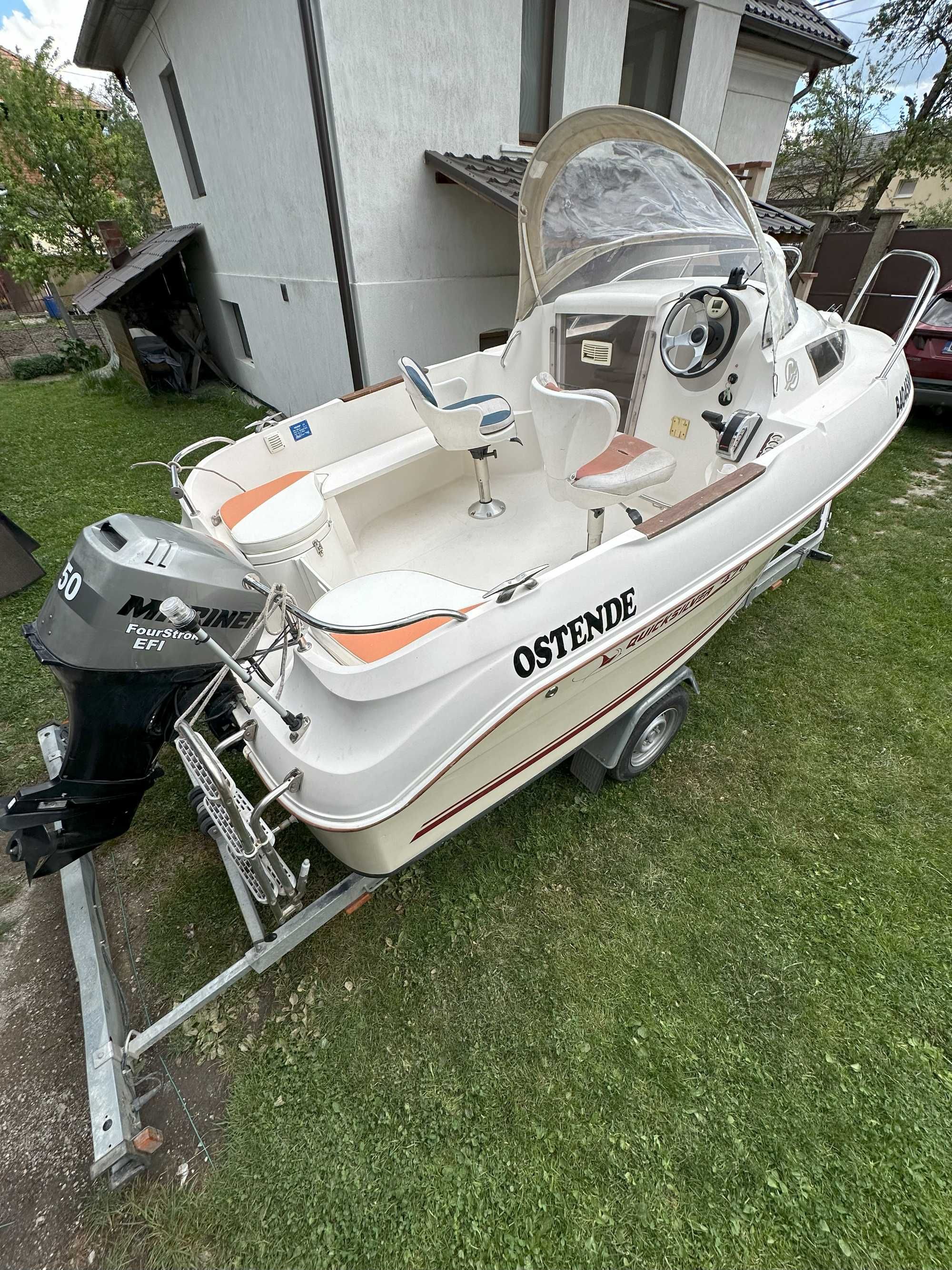 Vand barca Quicksilver 470 + motor 50 CP + peridoc