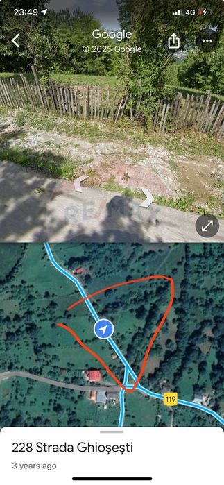 Teren vedere panoramica la munte in Comarnic/Ghiosesti