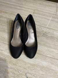 Pantofi negri cu toc mic, brand Alfani, 37,5