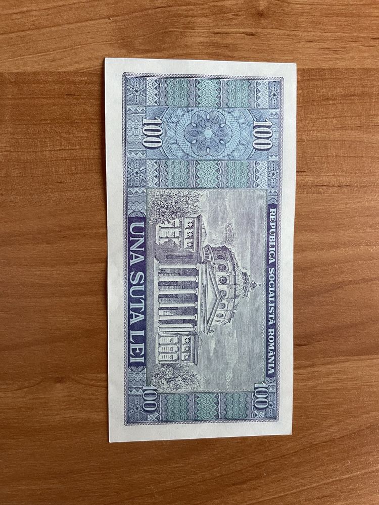 Bancnota de colectie 100 lei din 1966.