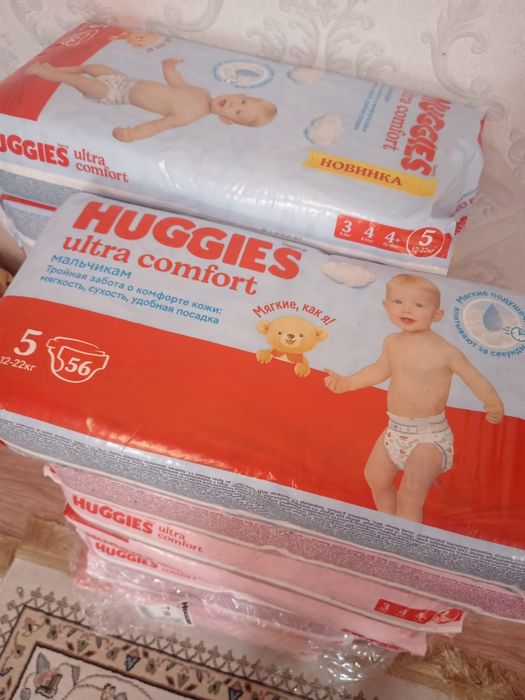 Детский памперс HUGGIES ultra comfort 5 размер 56 шт