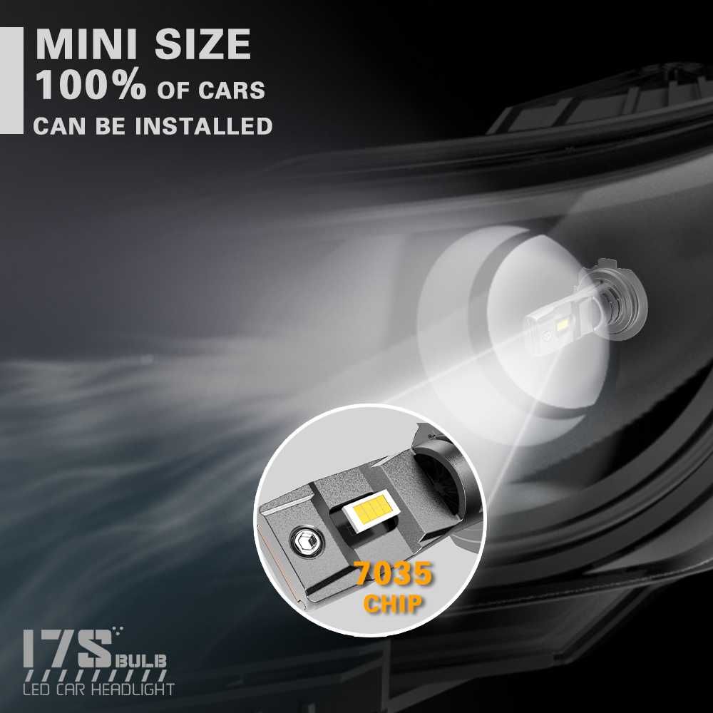 PRET REDUS  Bec LED auto plug & play H1 H3 H7 H8 H11 HB4 H4 bixenon