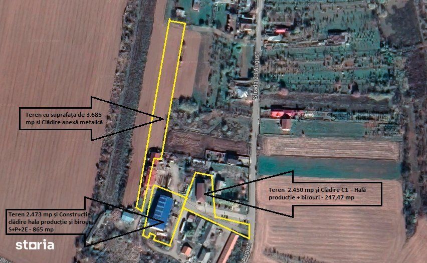 Spatiu industrial suprafata totala - 1115 mp  + Teren 8.600 mp