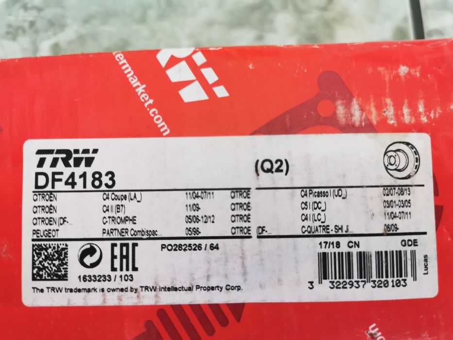 Discuri frana fata Peugeot/Citroen