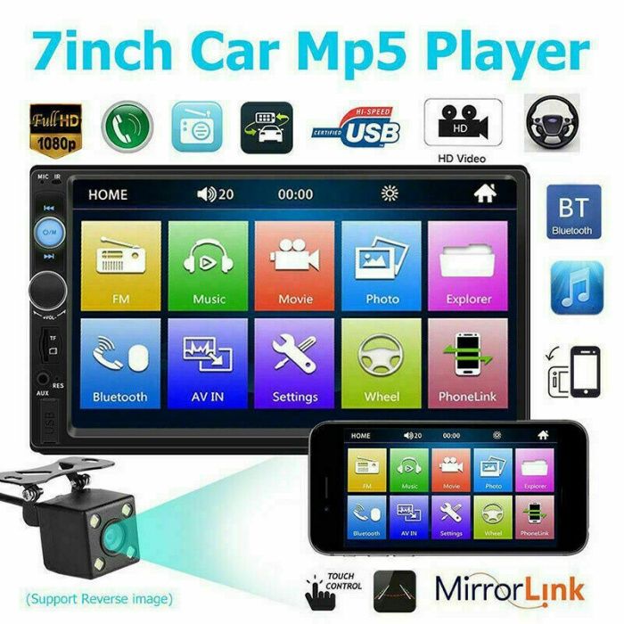 7" Мултимедия 2 din Touch Screen Bluetooth Mp5