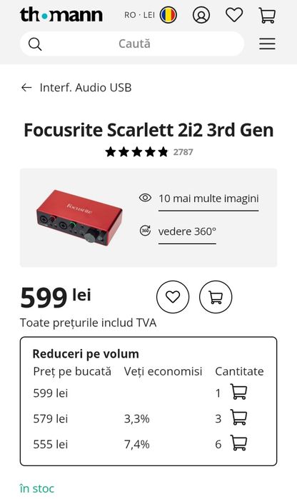 Interfață audio focusrite