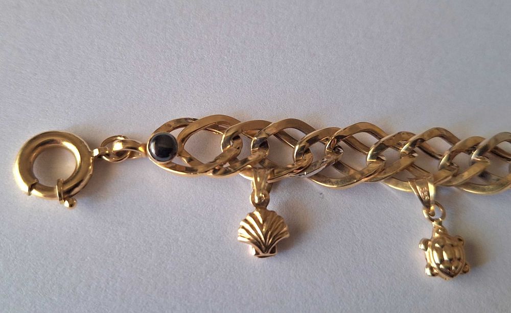 Bratara aur 585 alb si galben 14 k - 10 grame