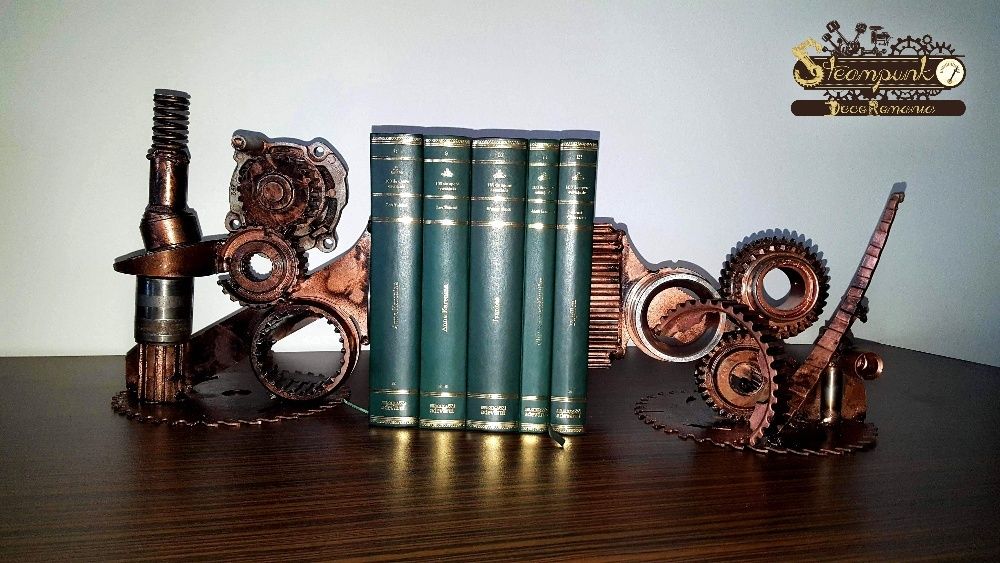 Suport carti Steampunk (bookend).Obiect decorative .Art deco