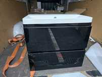 Mobilier baie negru lucios
