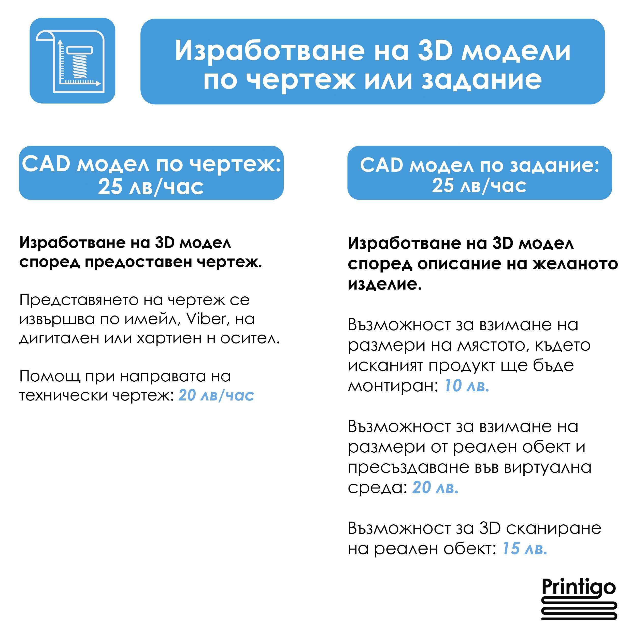 3D принтиране, 3D сканиране, CAD моделиране  |3D модели по поръчка|