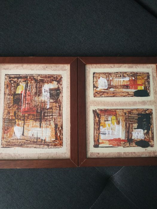 Tablouri vintage în acuarelă ,cu semnătură.