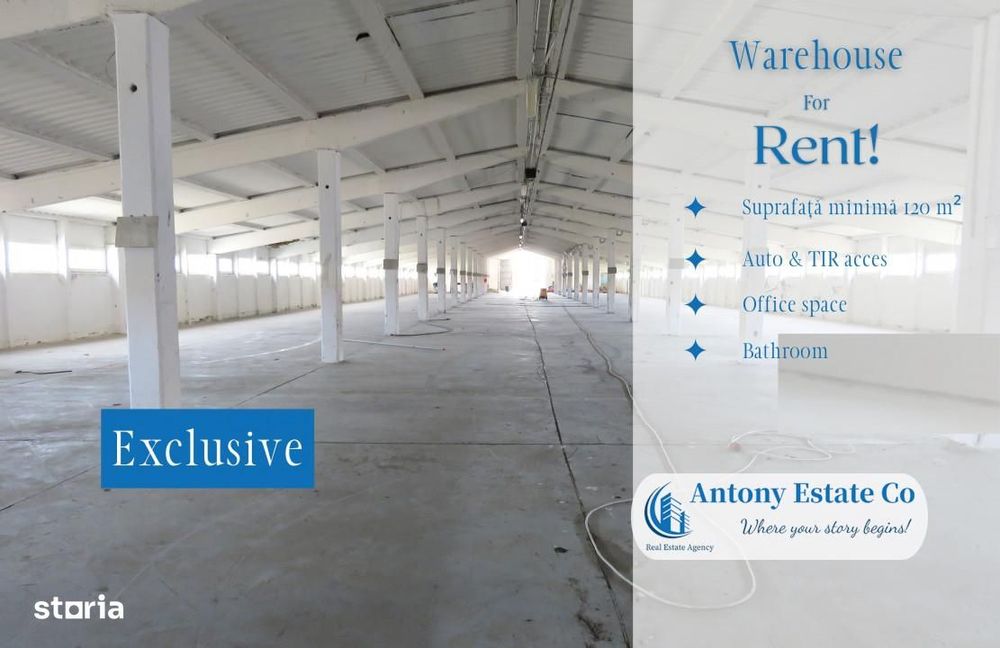 Hala, Spatiu Depozit de inchiriat, Palota - Bihor