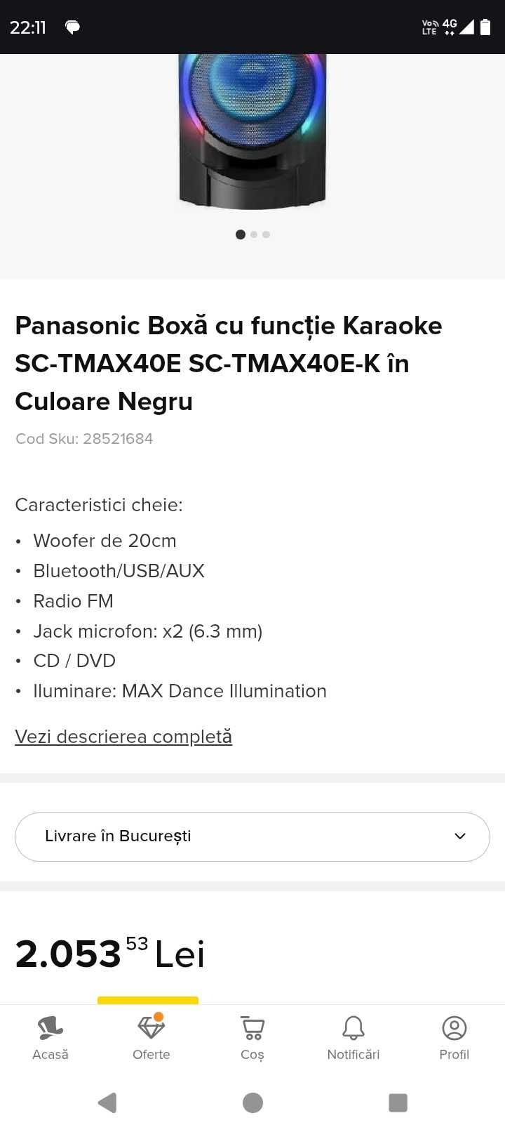 Boxa activa Panasonic 1200w