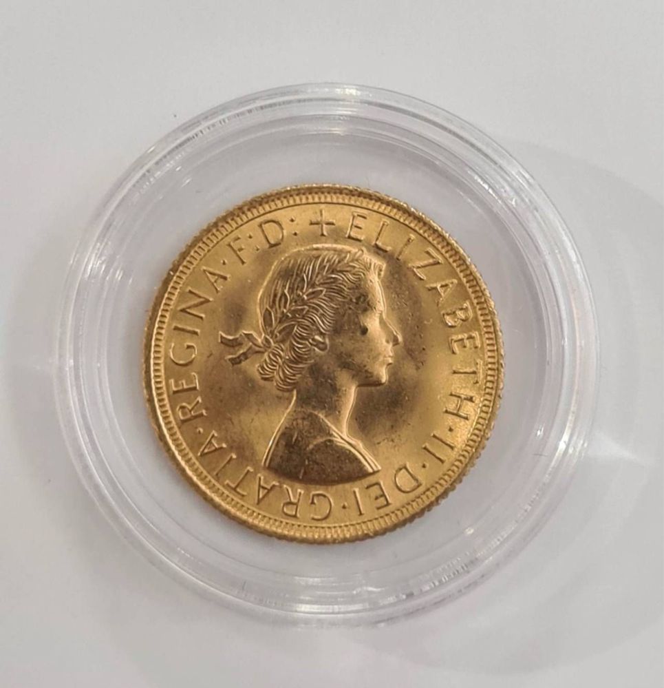 Moneda din aur 1 Sovereign -Elizabeth II