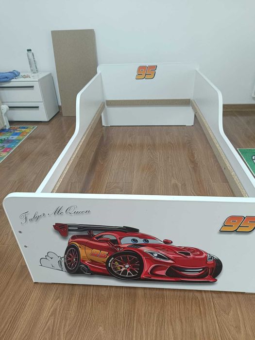 Pat copii Start Fulger McQueen 2-8 ani fara saltea