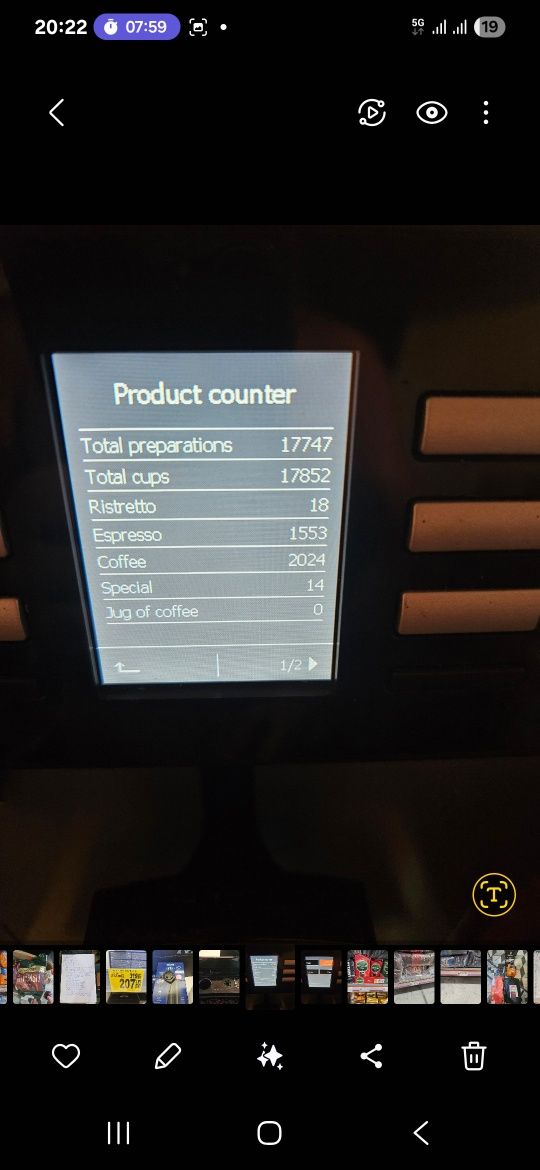 Auto.at de cafea profesional Jura X8 ( 17747 bauturi prep]