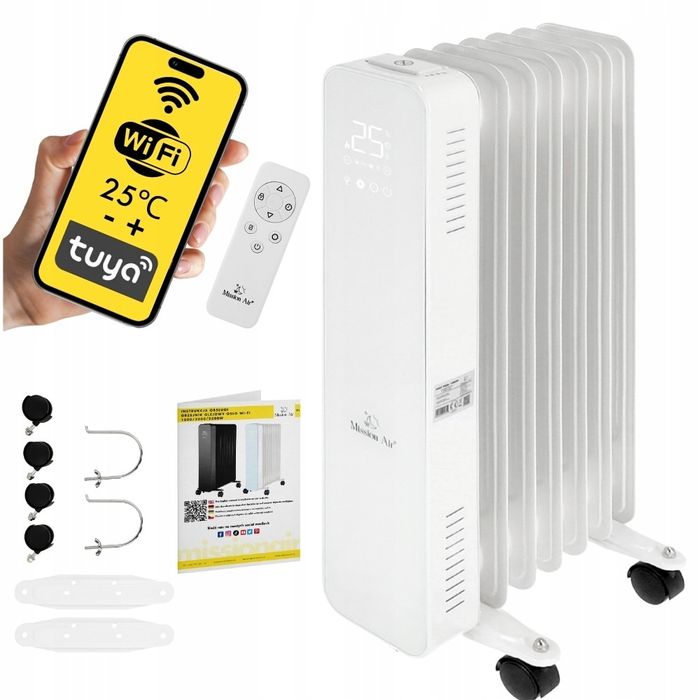 Calorifer electric cu ulei smart, control la distanță prin WiFi