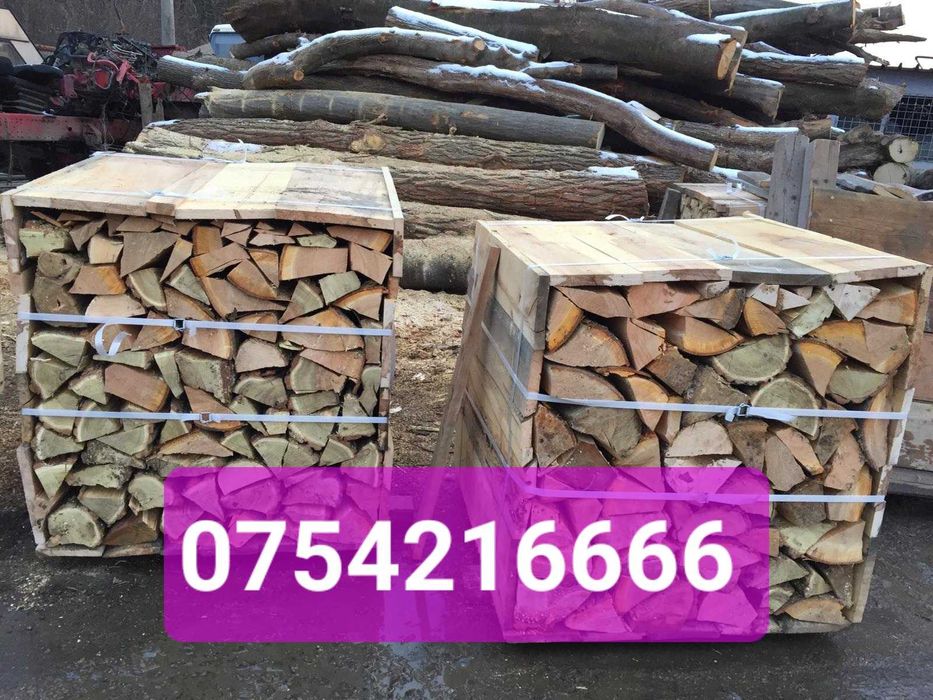 Lemn de foc fag uscat la palet, peleti rasinoase TRANSPORT GRATUIT