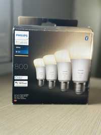 Pachet 4 x becuri LED inteligente Philips Hue White,lumina calda