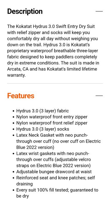 Kokatat hydrus 3.0 Swift Entry Men XXL
1900 lei