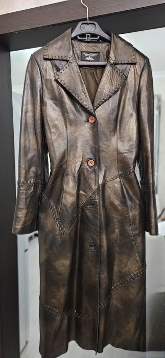 Плащ кожаный демисезон