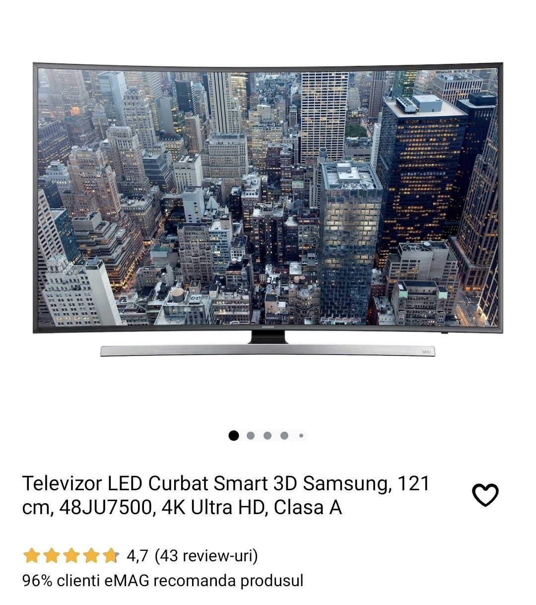 Pt. PIESE -Tv Samsung 48ju7500 4K curbat