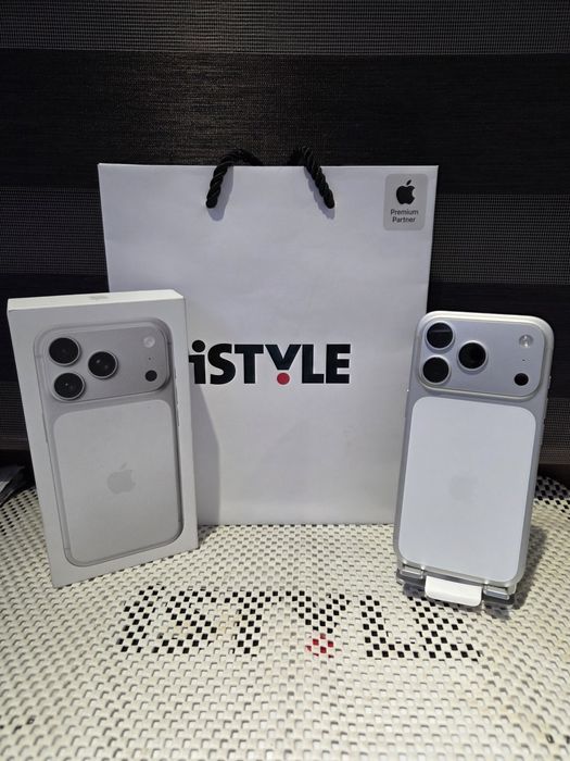 iPhone 17 PRO, White/Silver, Neverlock, Garanție,  Model Europa CU Sim