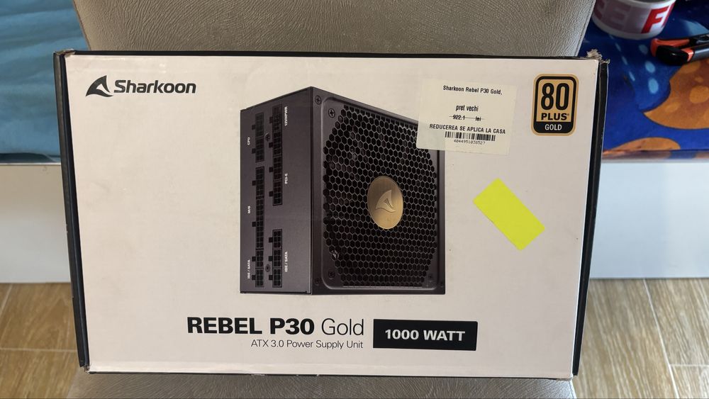 Sursa Sharkoon 1000W 80+ Gold Rebel P30 cu factura si garantie NOUA