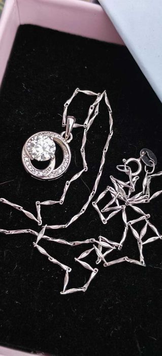 3 lanticuri cu pandantive din argint,noi