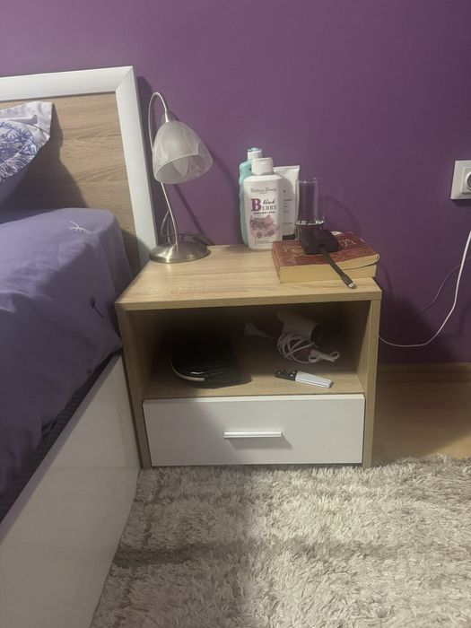 Спален комплект (спалня, гардероб, шкафчета, скрин)