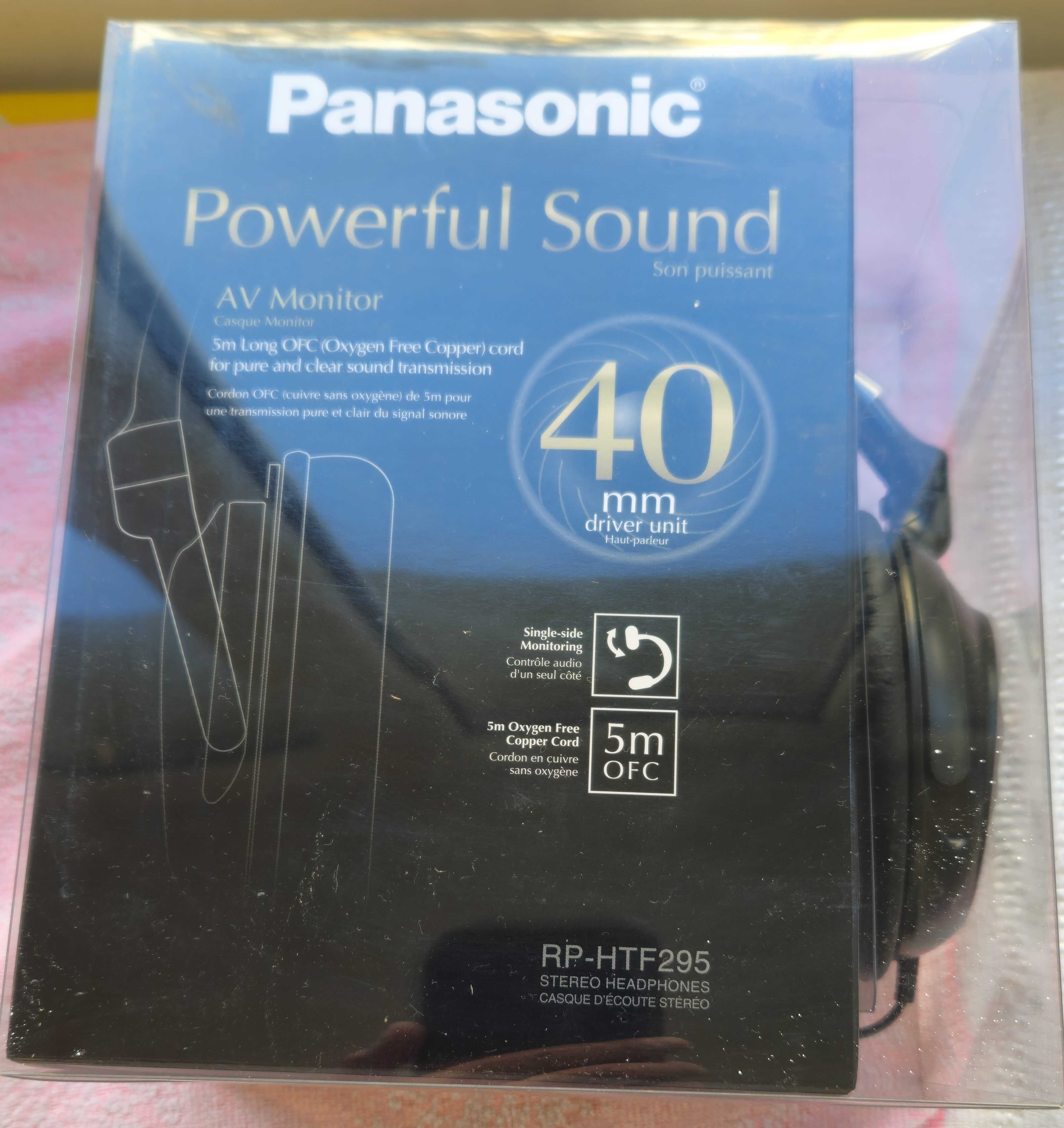 Casti PANASONIC RP-HTF295E-K, Cu Fir, On-Ear, negru