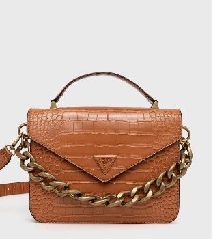 Оранжева чанта Guess + колан Guess
