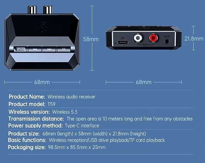 Adaptor receptor audio Bluetooth 3 modele