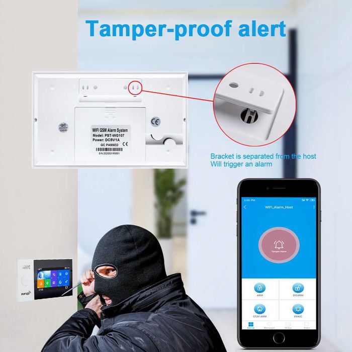 Смарт WiFi, Gsm алармена система за дома и офиса. Tuya, Smartlife