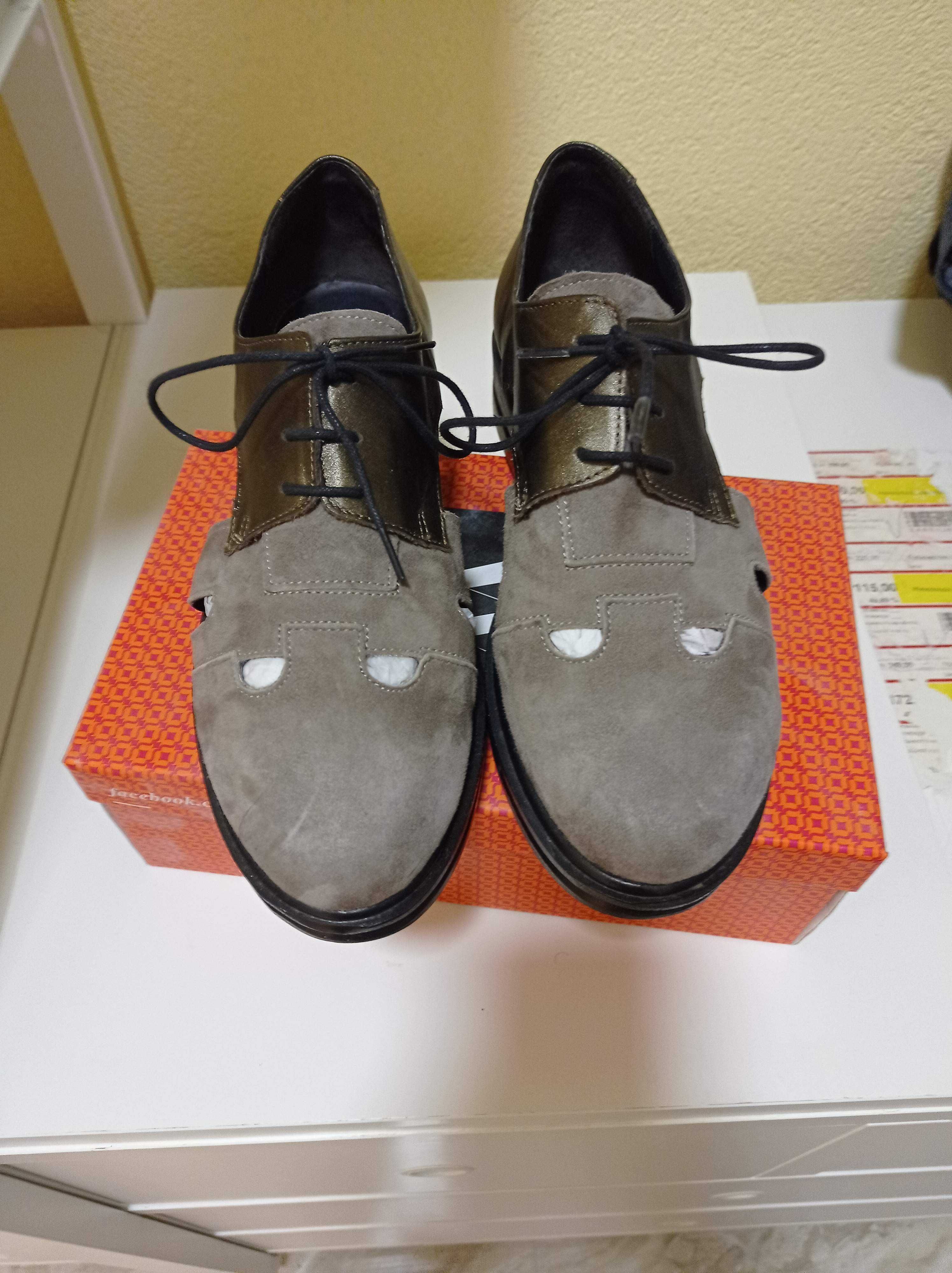Дамски летни обувки тип сандал №38 и стелка 25см Нови!