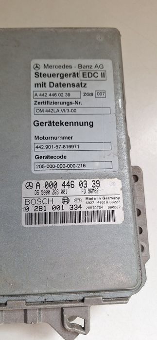 ECU/Calculator autocar Mercedes cod A 000 446 03 39