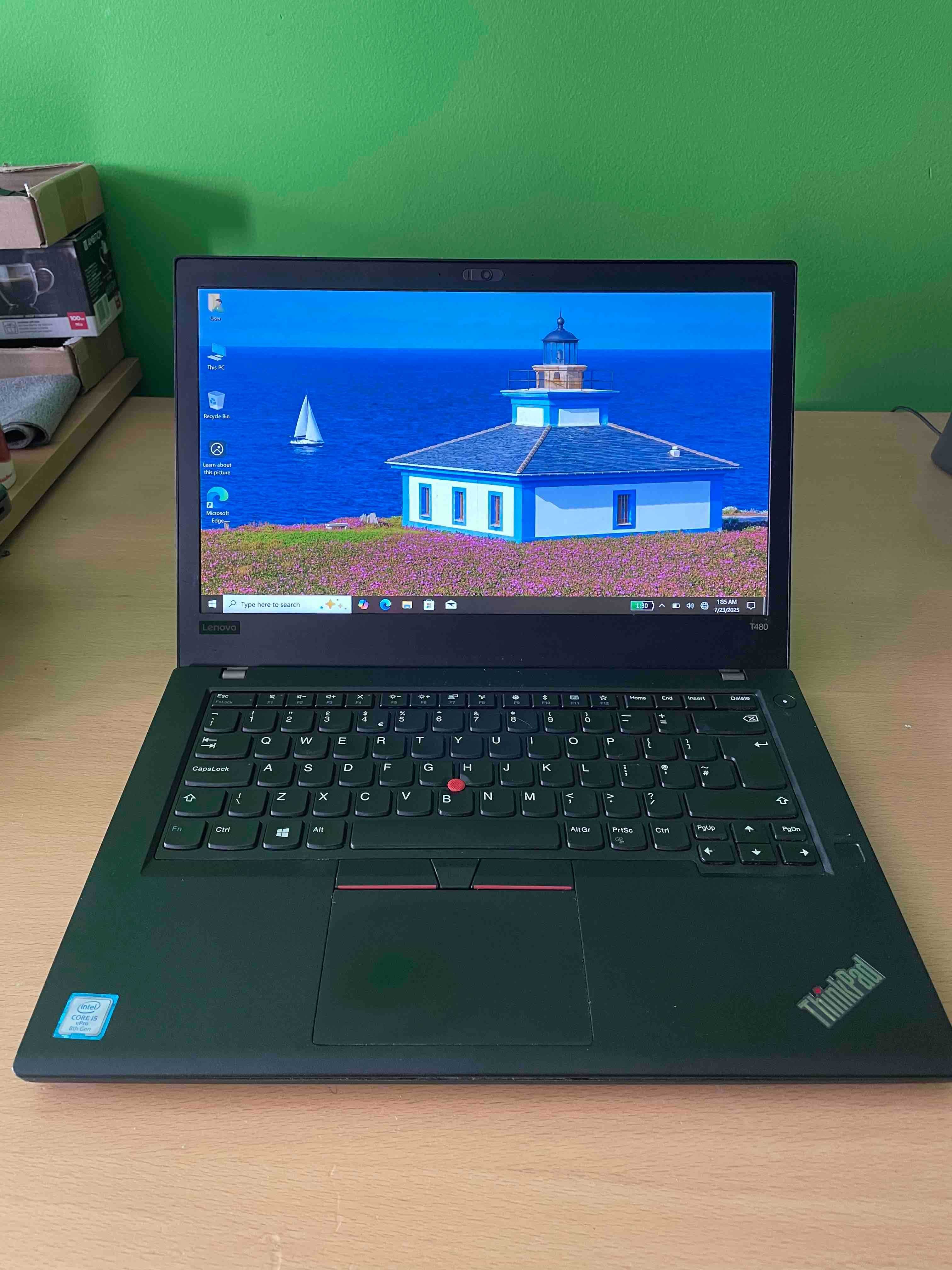 Lenovo ThinkPad T480 - 14'' Touchscreen FHD, i5 - 8350u, 8RAM, 256 SSD