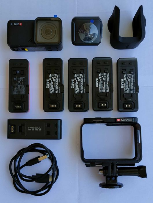 Camera actiune Insta360 One R Twin Edition+4 baterii extra+incarcator
