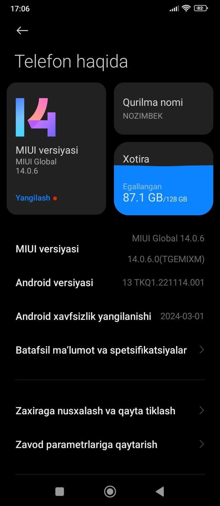 Redmi 10c yaxshi holatda