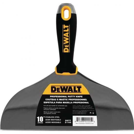 Шпакла Dewalt с гумирана дръжка от 3'' до 10''