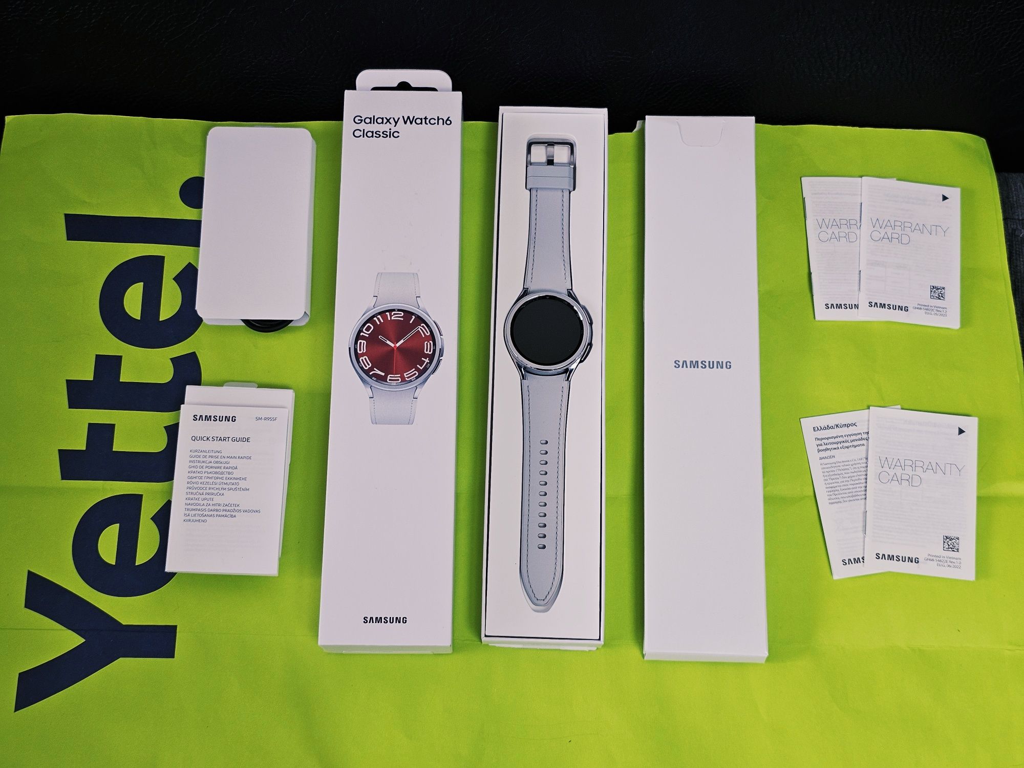 КАТО НОВ 43mm Samsung Watch 6 Classic LTE Гаранция Yettel 2026 Silver