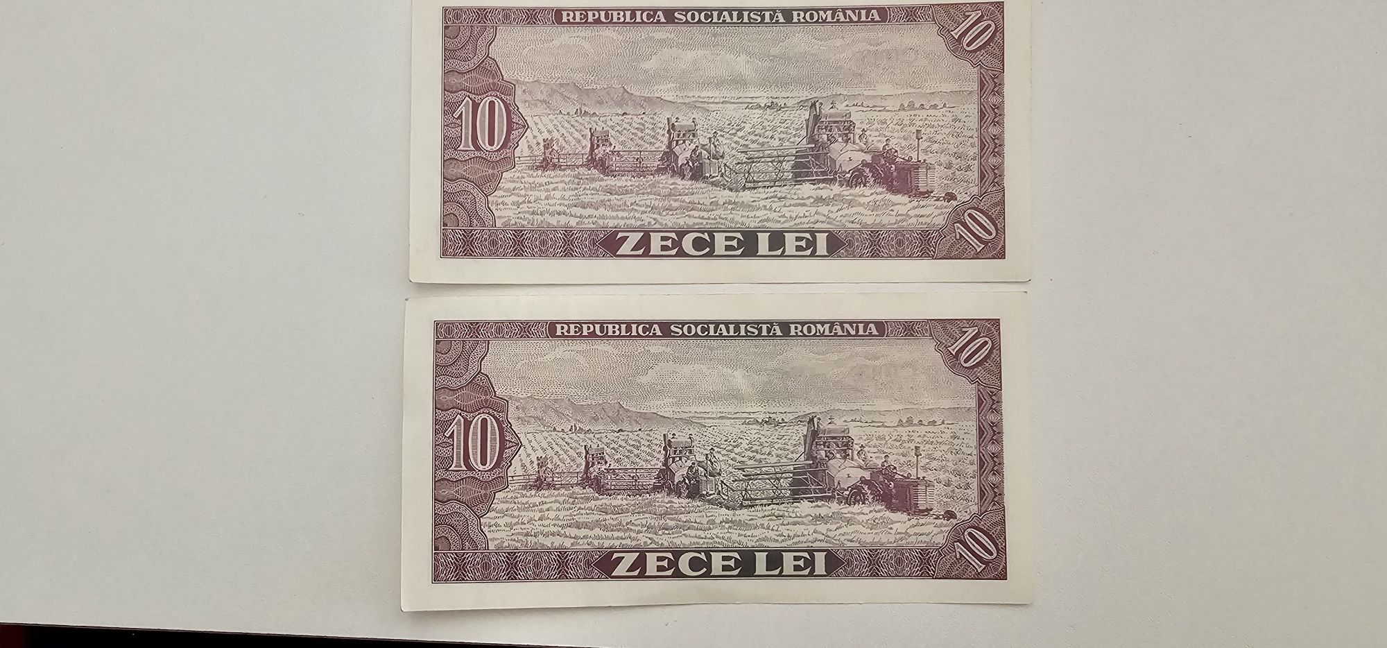 Bancnota 10 lei din 1966, 2 bancnote neutilizate
