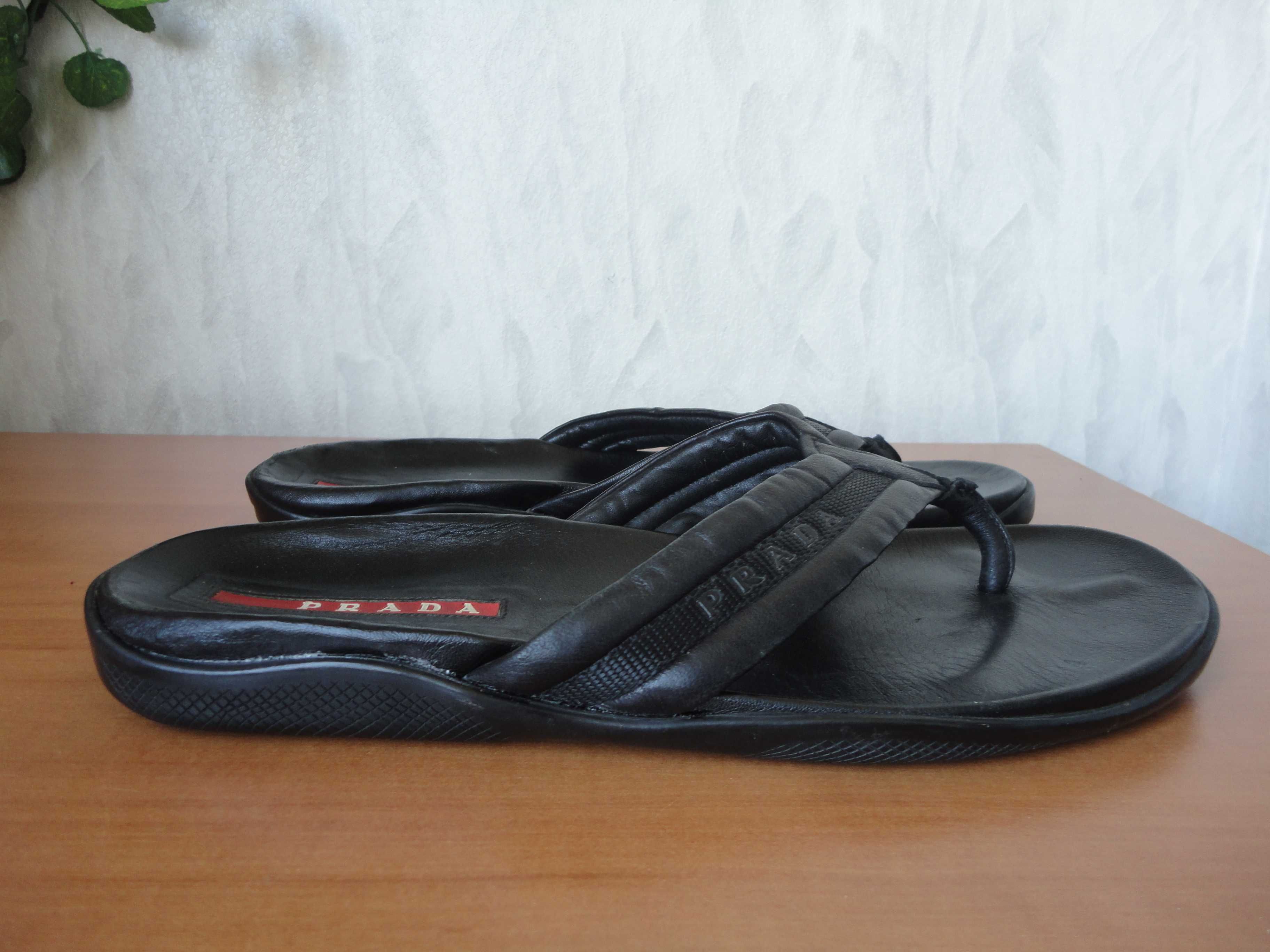 N44 Prada/оригинални мъжки кожени чехли