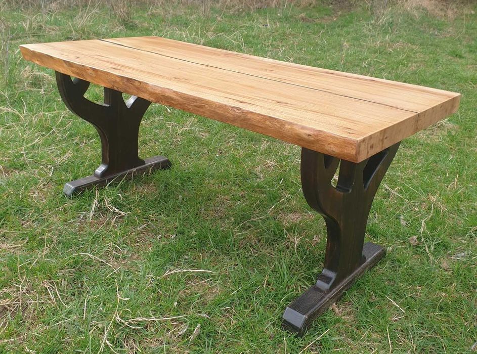 Măsuță de cafea cu blat de stejar și rășină